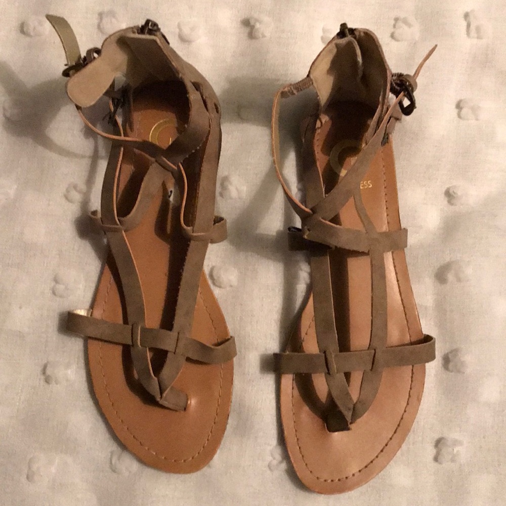 Strappy Tan Sandals by Guess 9M